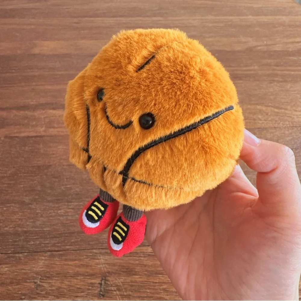 Basketball Plush Keychain Bag Charm Cute Sports Stuffed Pendant Viral Gift